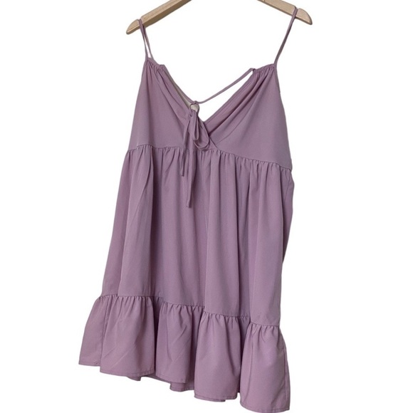 Shein Curve Lavender Ruffled Short Dress. Sz 1XL - Picture 1 of 12